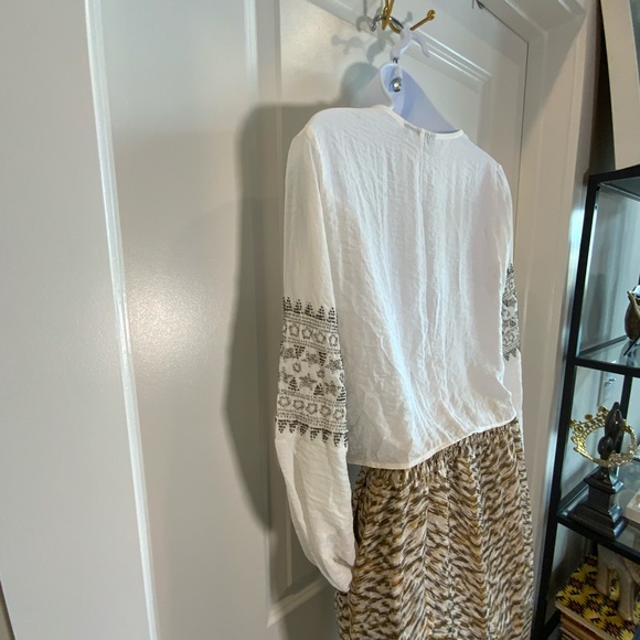 H&M Drawstring Tapered Leg Printed Pants w Pockets - Picture 5 of 11